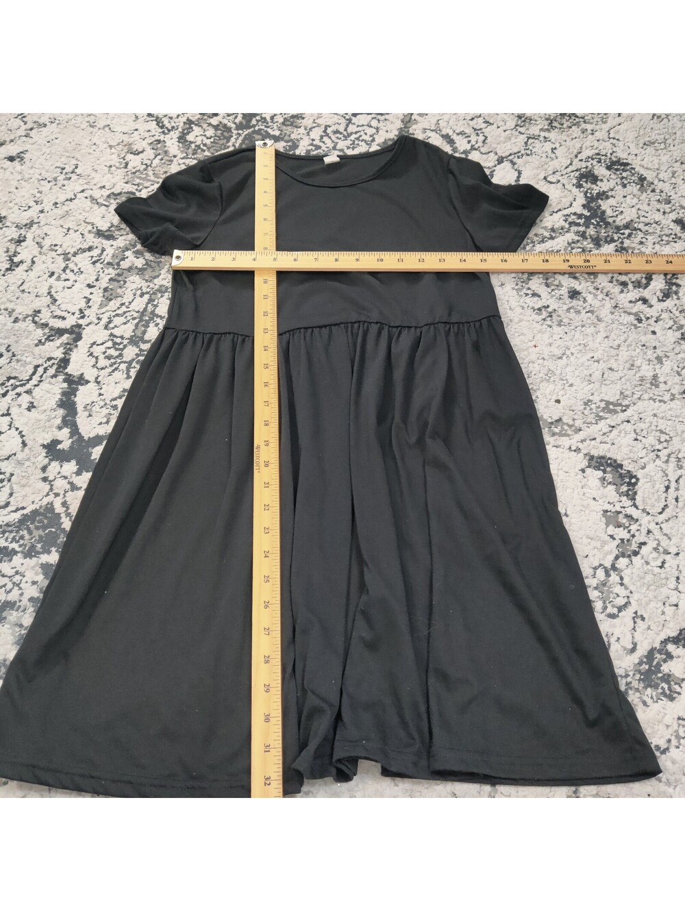 SHEIN Girls Black Babydoll T-Shirt Dress Short Sleeve Casual Size 11-12Y EU 152 - Picture 2 of 6